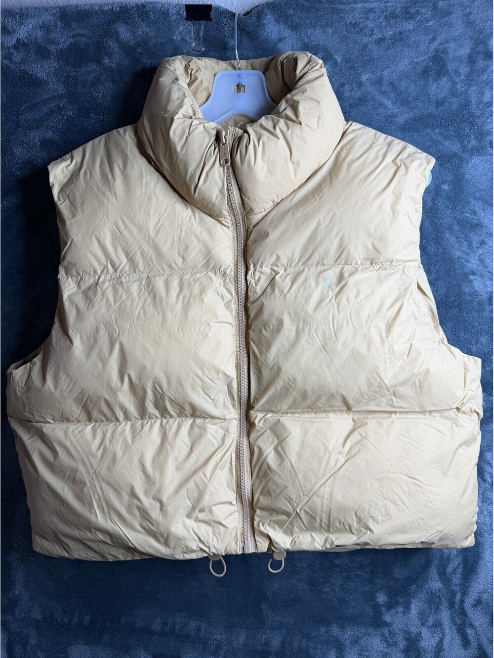 Zyia Active Women's Cropped Puffer Vest Sz Medium Gold